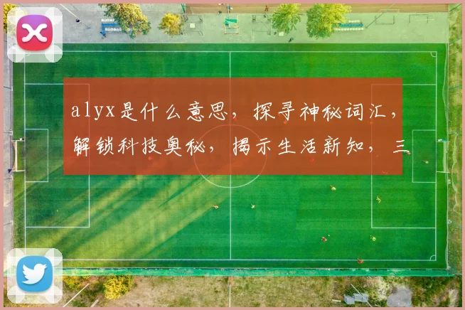 alyx是什么意思，探寻神秘词汇，解锁科技奥秘，揭示生活新知，三重惊喜等你发现